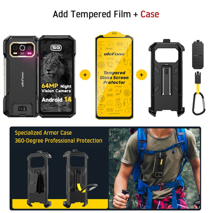 Ulefone Armor 27 Pro 5G Rugged Phone 10600mAh Smartphone 50MP Camera 64MP Night Android 14 Up to 24GB+256GB NFC Waterproof Phone